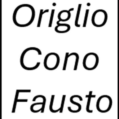 Origlio Cono Fausto