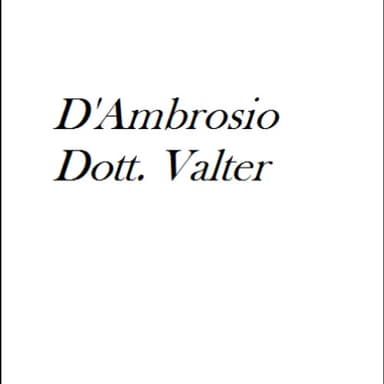 D'Ambrosio Valter Otorinolaringoiatra