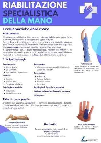 Riabilitazione Specialistica della Mano - Angelo Cardarella