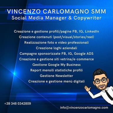 Vincenzo Carlomagno - Social Media Manager & Copywriter